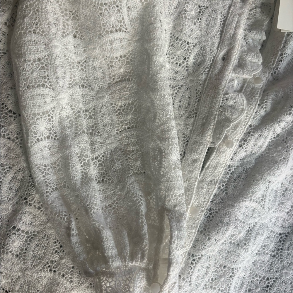 Sezane Ecru Lace Blouse  + Sezane Line Bag - Picture 5 of 8